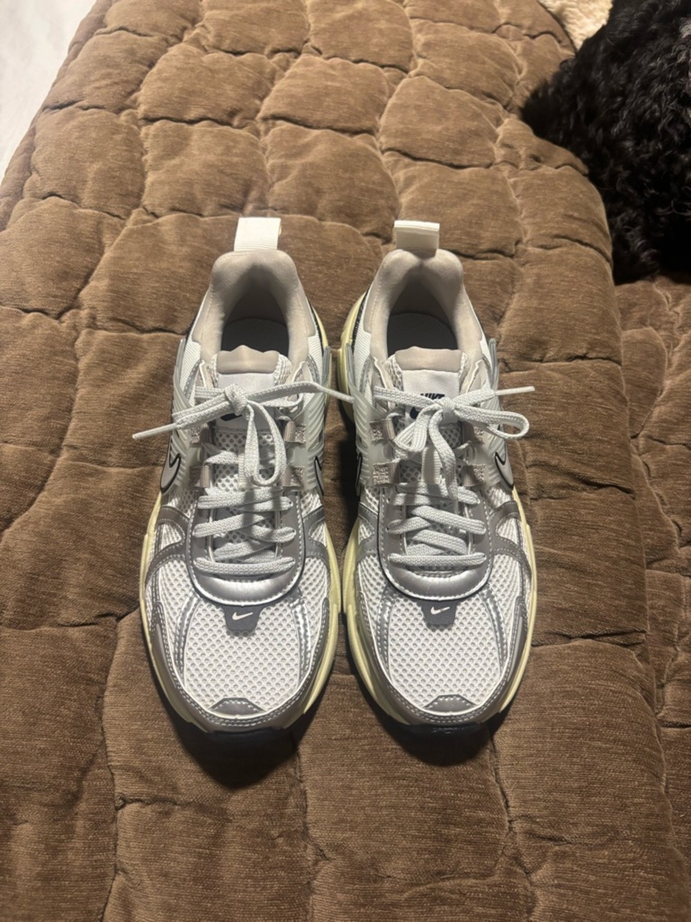 Nike V2K Run Sneakers in White and Black - Picture 3 of 5